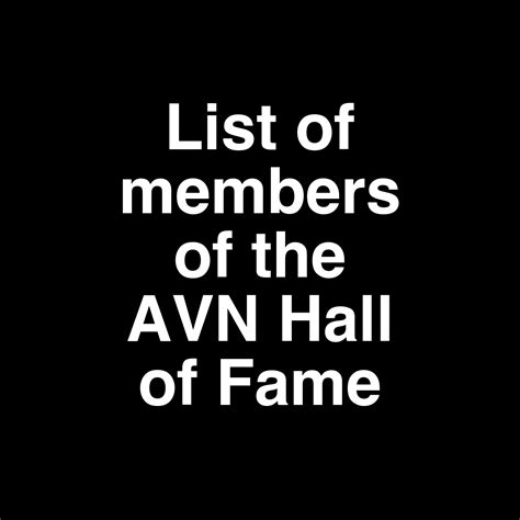 who is the most famous pornstar|List of members of the AVN Hall of Fame